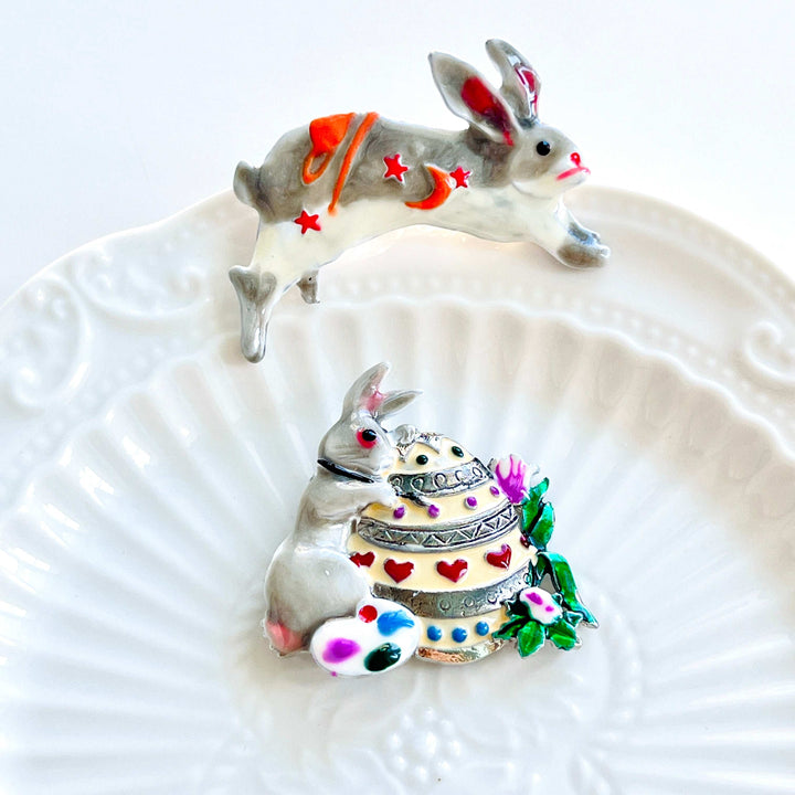Starry Rabbit Brooch