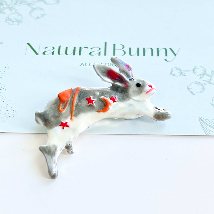 Starry Rabbit Brooch