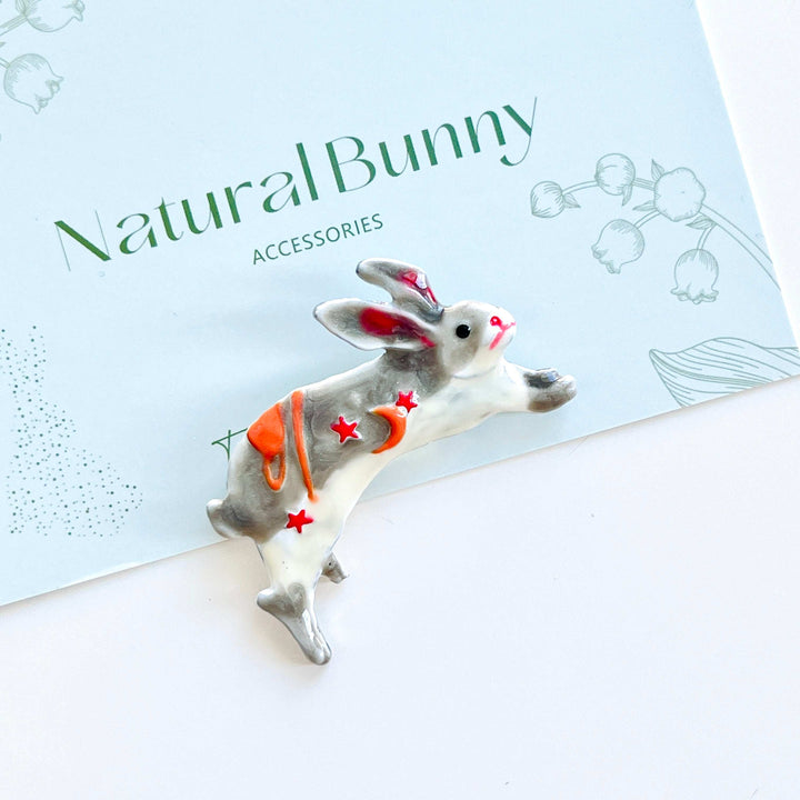 Starry Rabbit Brooch