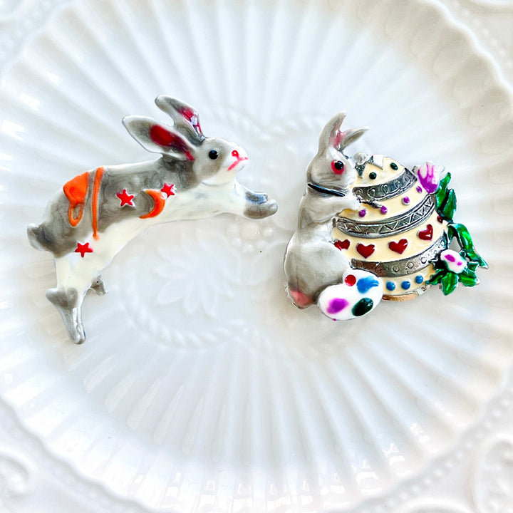 Starry Rabbit Brooch